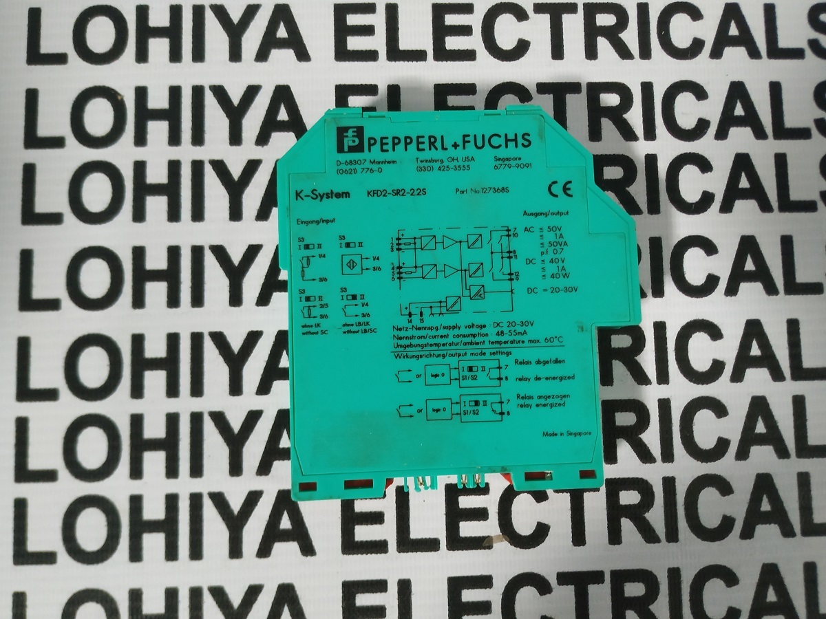 Pepperl + Fuchs Amplifier Module Kfd2-sr2-2.2s