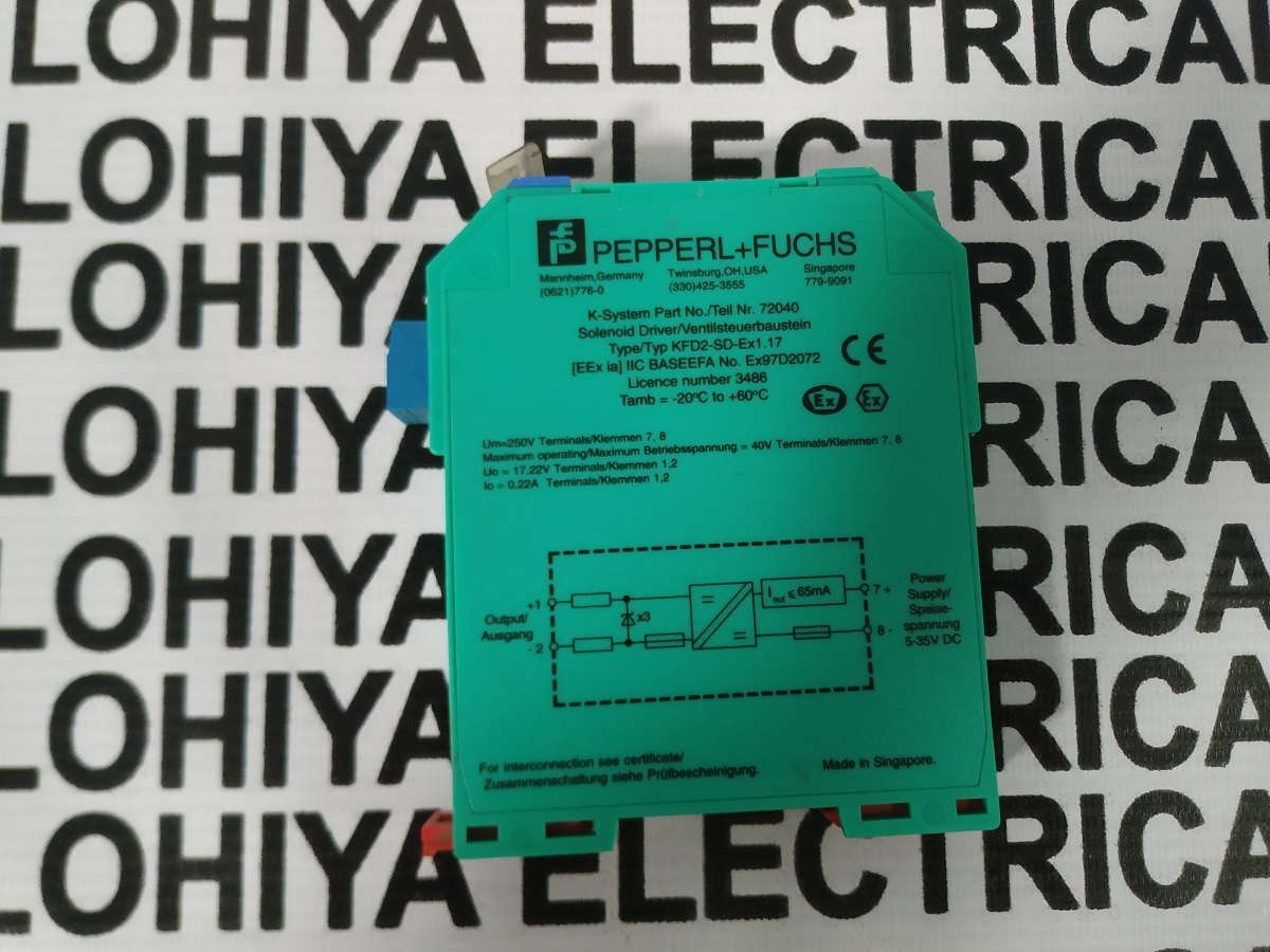 Pepperl + Fuchs Amplifier Module Kfd2-sd-ex1.17