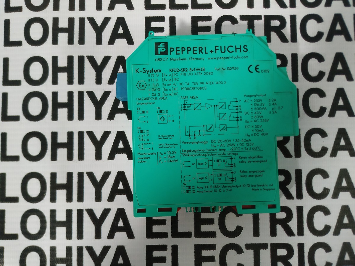 Pepperl + Fuchs Amplifier Module Kfd2-sr2-ex1.w.lb