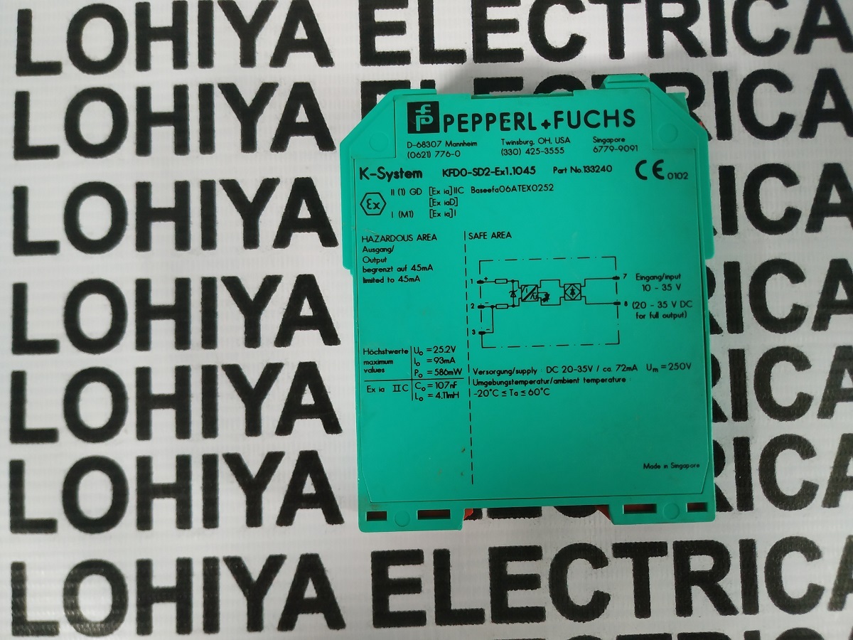 Pepperl + Fuchs Power Module Kfdo-sd2-ex1.1045