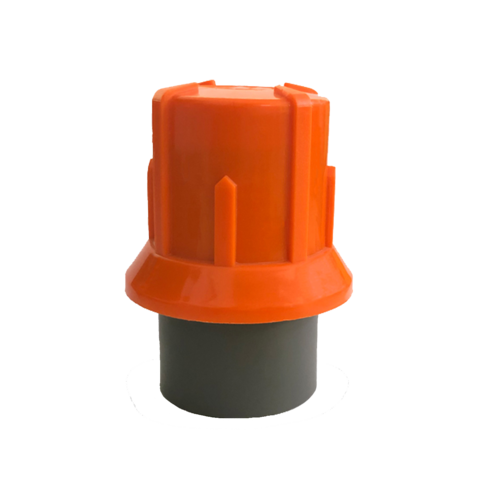Flush Valve - Plastic, Size 40-75mm, Orange | Self-Closing Mechanism, Leakproof 'O' Ring, Easier Debris Flushing, UV Stabilized, Versatile Applications