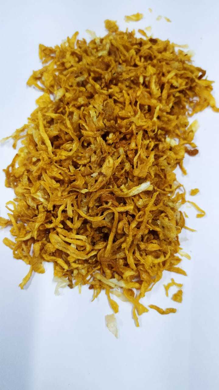 Coated Fried Onion - Onion & Oil, Flakes, Golden & Brown | Dehydrated For 5 Months, Ideal For Snacks, Garnishes, And Culinary Uses