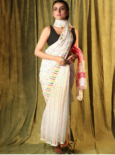Multi Color Ladies Soft Cotton Printed Saree