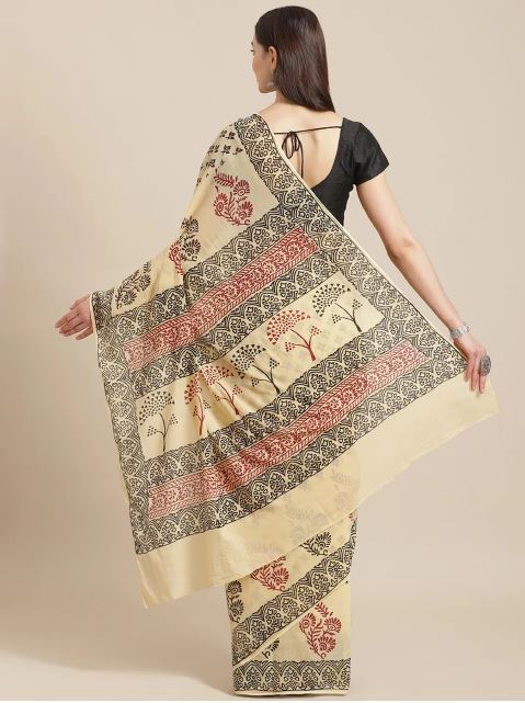 Multi Color Ladies Soft Cotton Print Saree