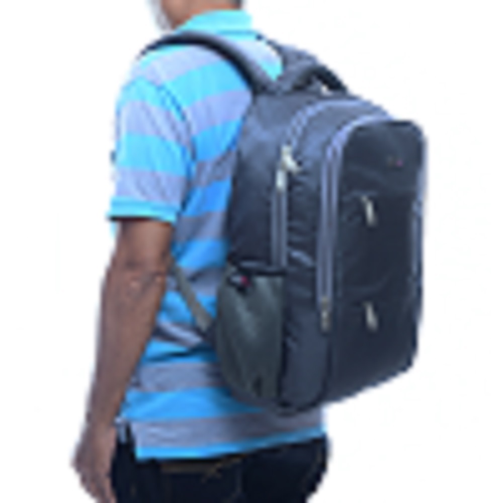Flyit Polyester Laptop Backpack - Size 18x14x6 Inch, Color Options: Blue, Black, Grey | Stylish Design, 25 Liter Capacity, Customized Available