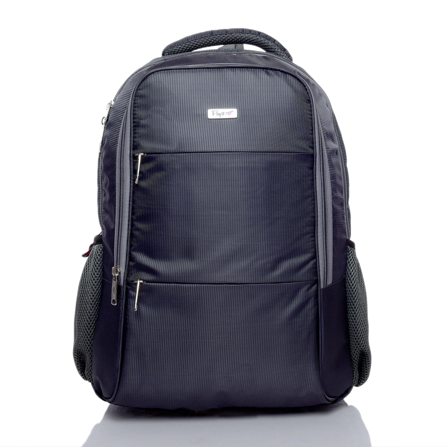 Flyit Polyester Laptop Backpack - Size 18x14x6 Inch, Color Options: Blue, Black, Grey | Stylish Design, 25 Liter Capacity, Customized Available