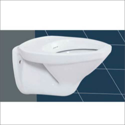 Ceramic Wall Hung Toilet - Glossy White Finish | Wall Mounted Design, Elegant & Durable Ceramic Material