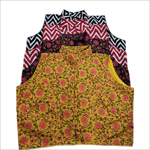 Cotton Collar Sleeveless Blouse
