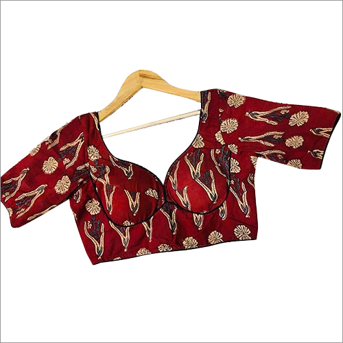 Cotton V Neck With Padded Blouse