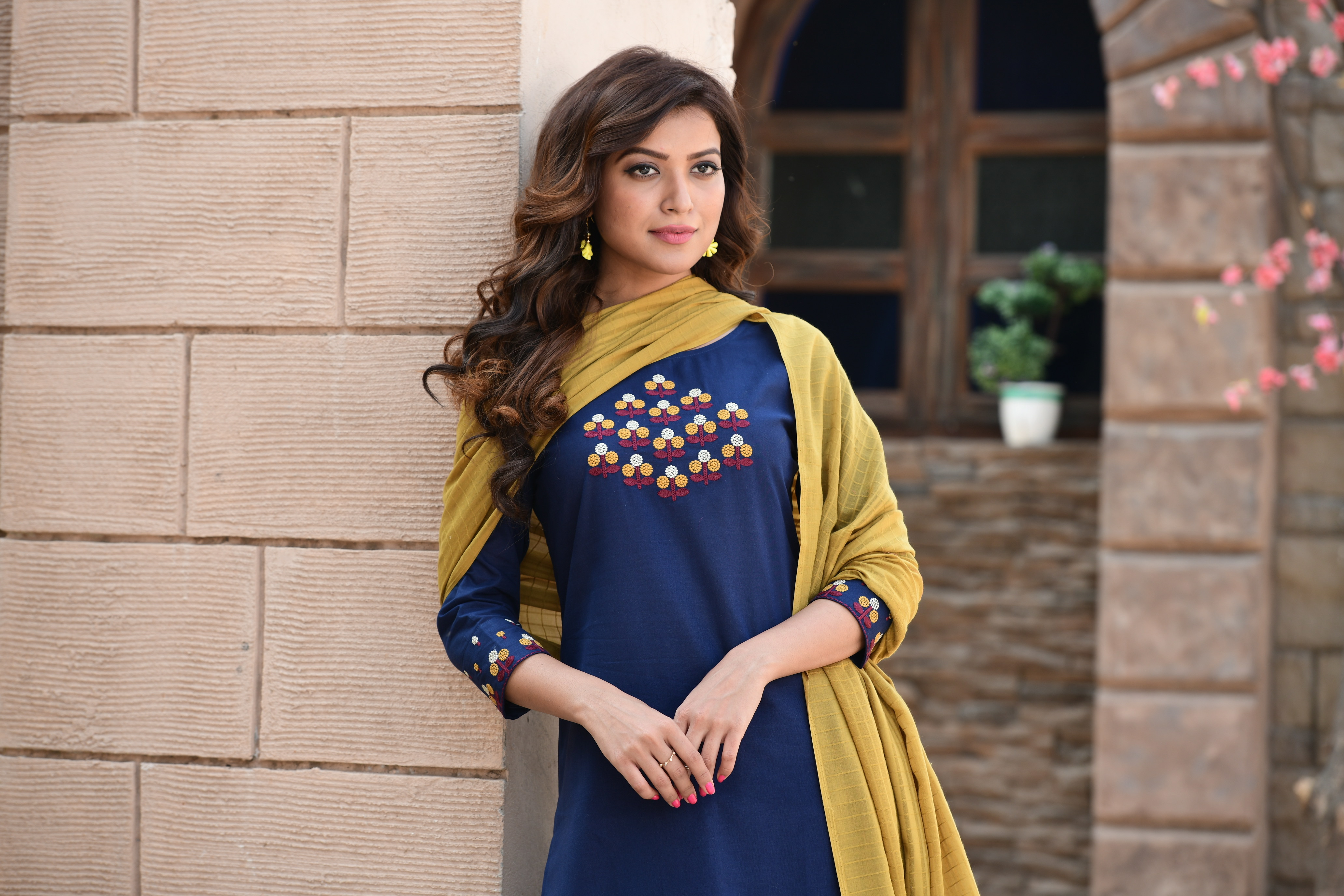 Blue Designer Readymade Salwar Kameez Dupatta Set