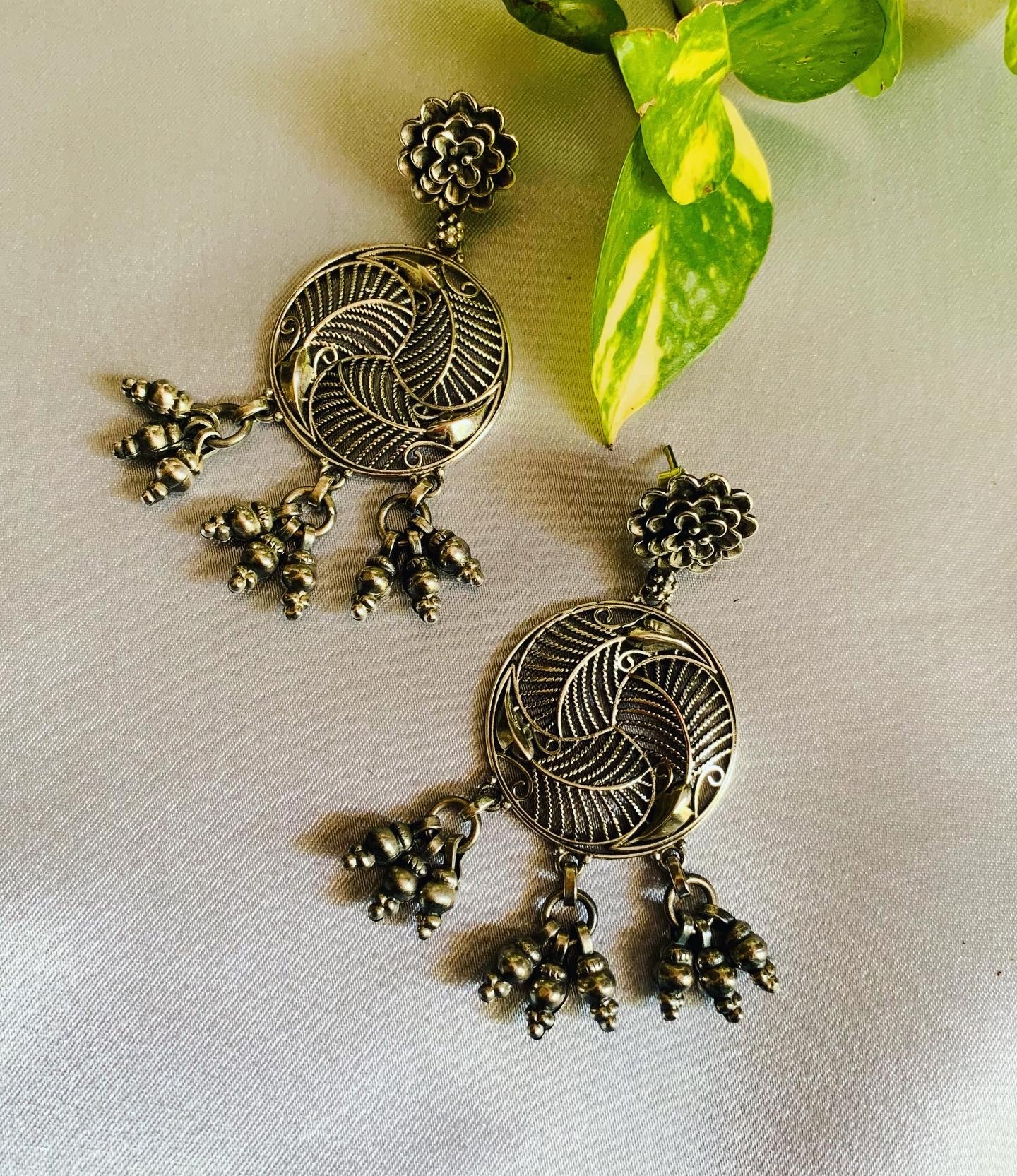Oxidized Silver Earrings Gender: Children