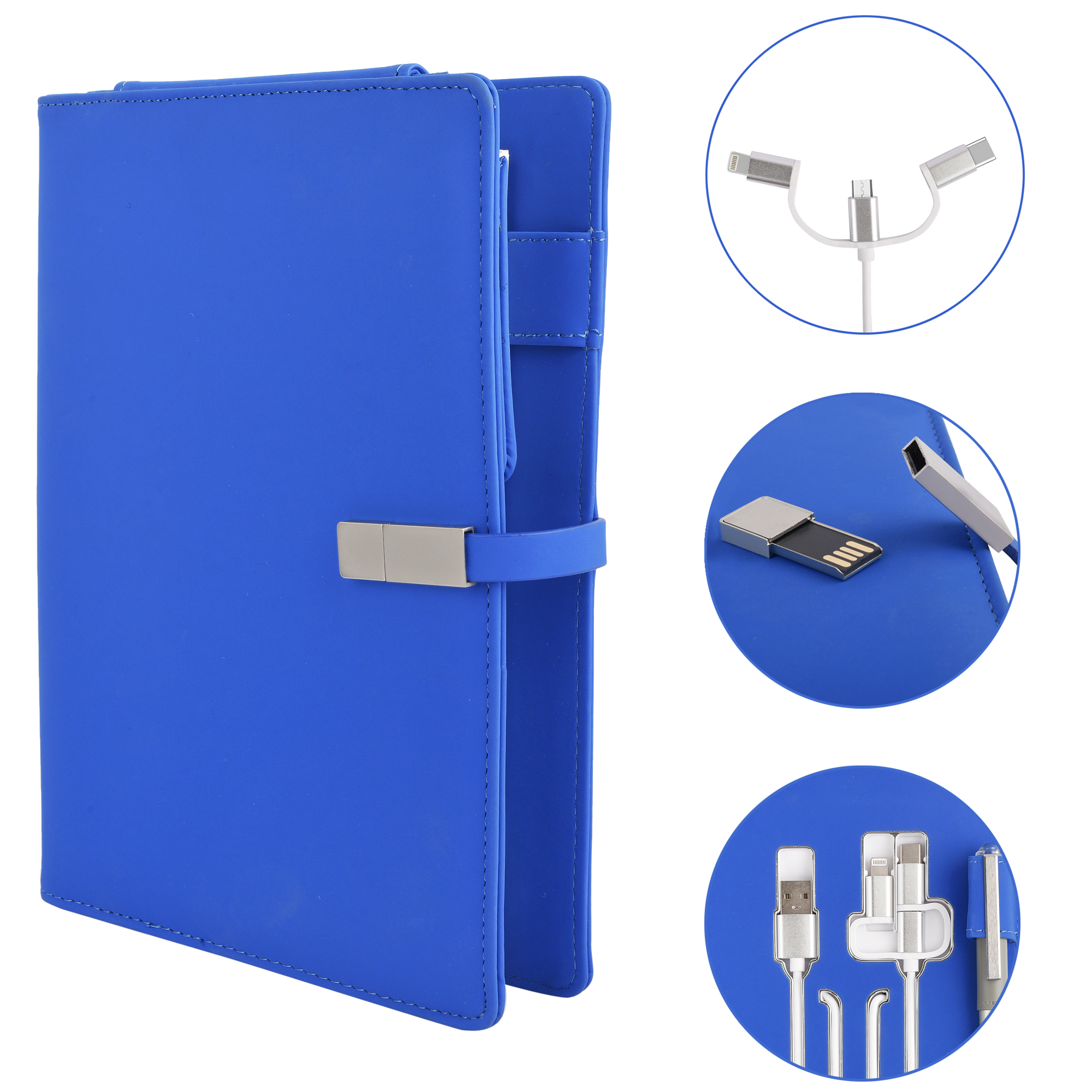 Folder With 8000 Mah Power Bank And Phone Stand