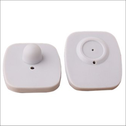 White EAS Hard Tags - Plastic ABS Rectangle | Color: White, Ideal for Stores, Supermarkets, Hypermarkets