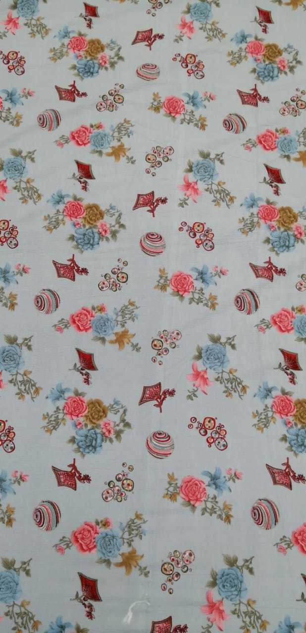 Digital Textile Printed Fabric - Georgette, Big Width | Exceptionally Soft, Lightweight, Available In Various Colors, Length As Per Requirements (Meters)