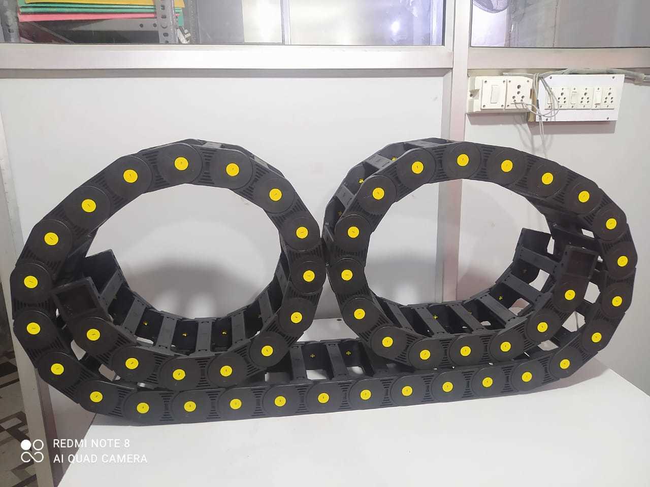 Cable Drag Chain - Nylon-66, 45x200 Mm, Matte Black | Semi Closed Type, Suitable For Agriculture And Machinery Usage, 1 Year Warranty, 3.70 Kg Weight