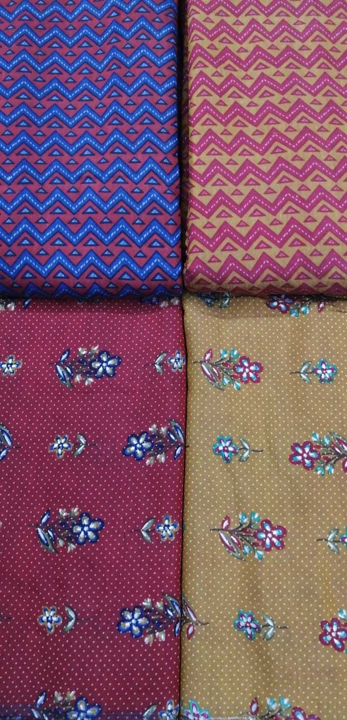Digital Printed Fabric - Georgette, Soft & Lightweight | Available In Various Colors, Custom Length (Meters), Printed Pattern For Garment Industries