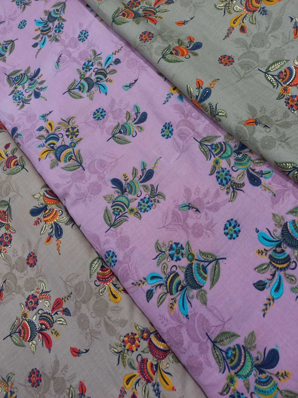 Digital Printed Fabric - Georgette, Custom Length (Meters) | Exceptionally Soft, Light In Weight, Available In Different Colours