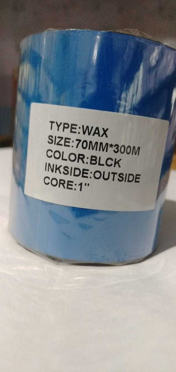 70mm X 300mtr Wax (K-100) Ribbon