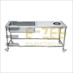 कचरे के साथ स्टेनलेस स्टील सिंक