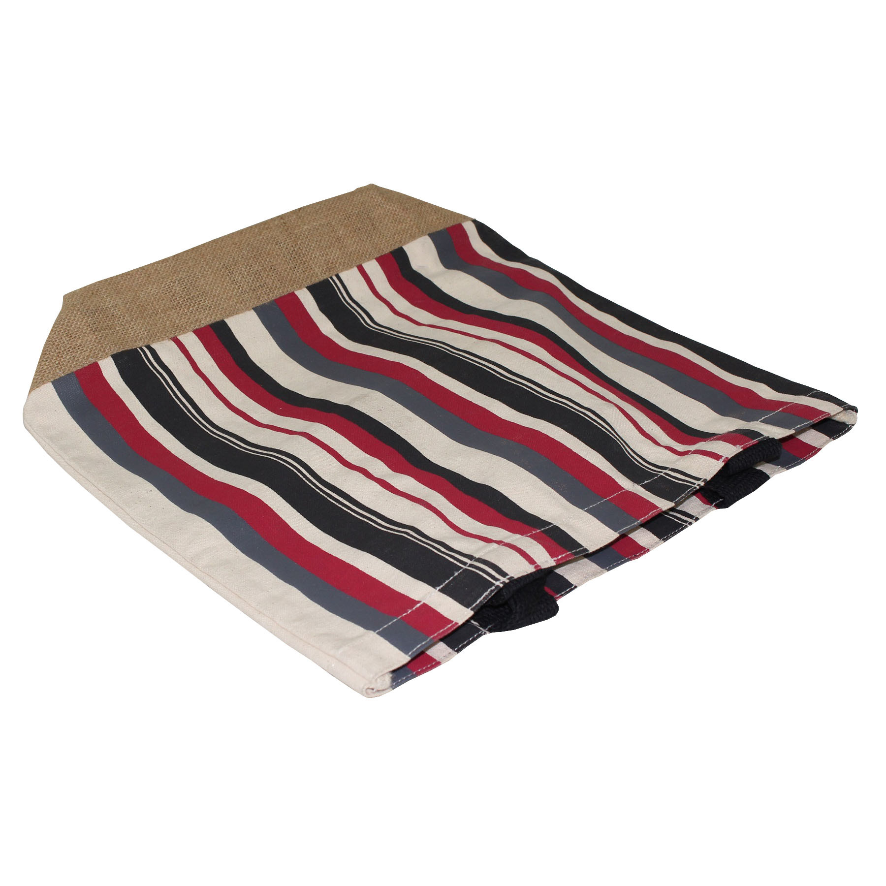 Allover Multi Color Canvas Tote Bag Design: Striped