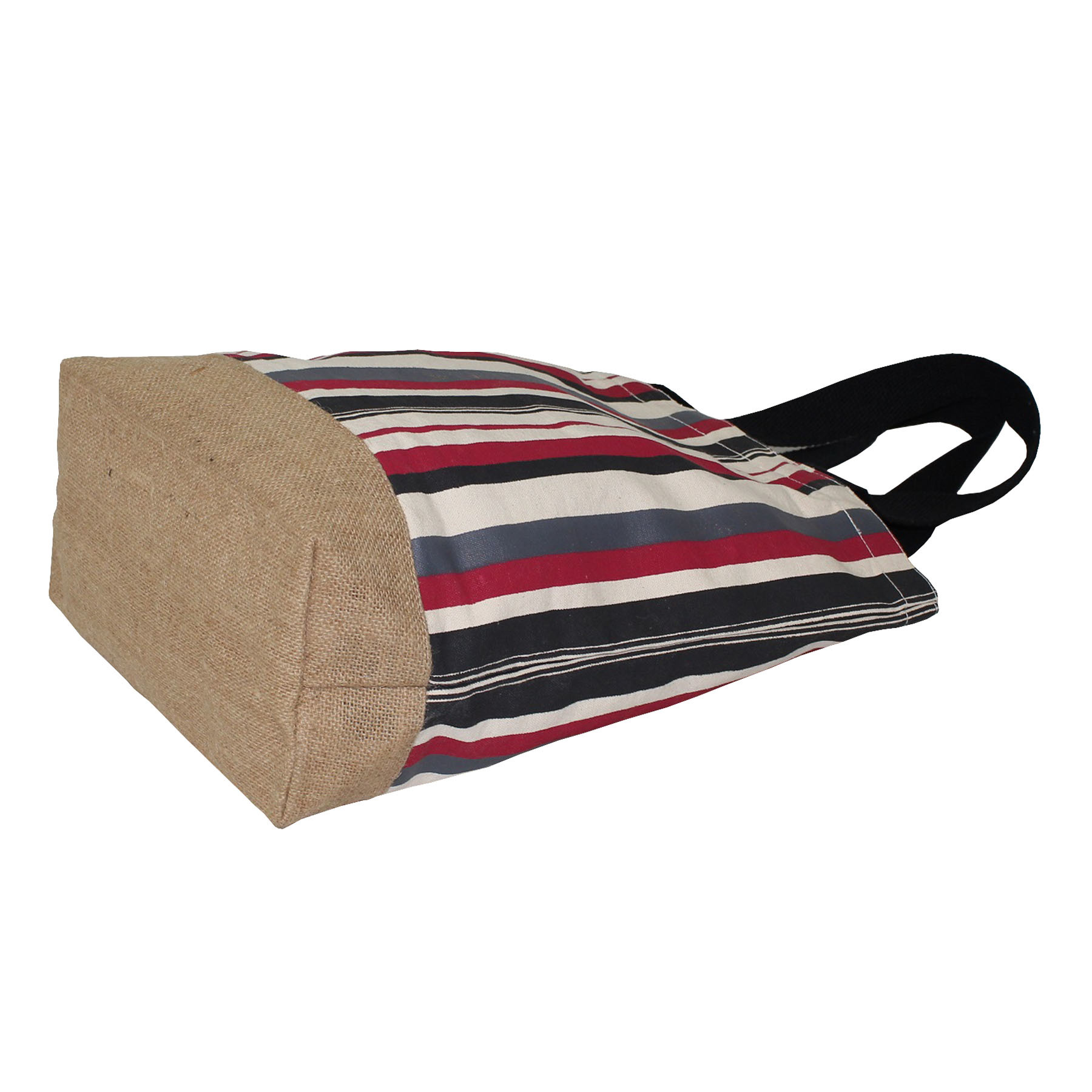Allover Multi Color Canvas Tote Bag Design: Striped