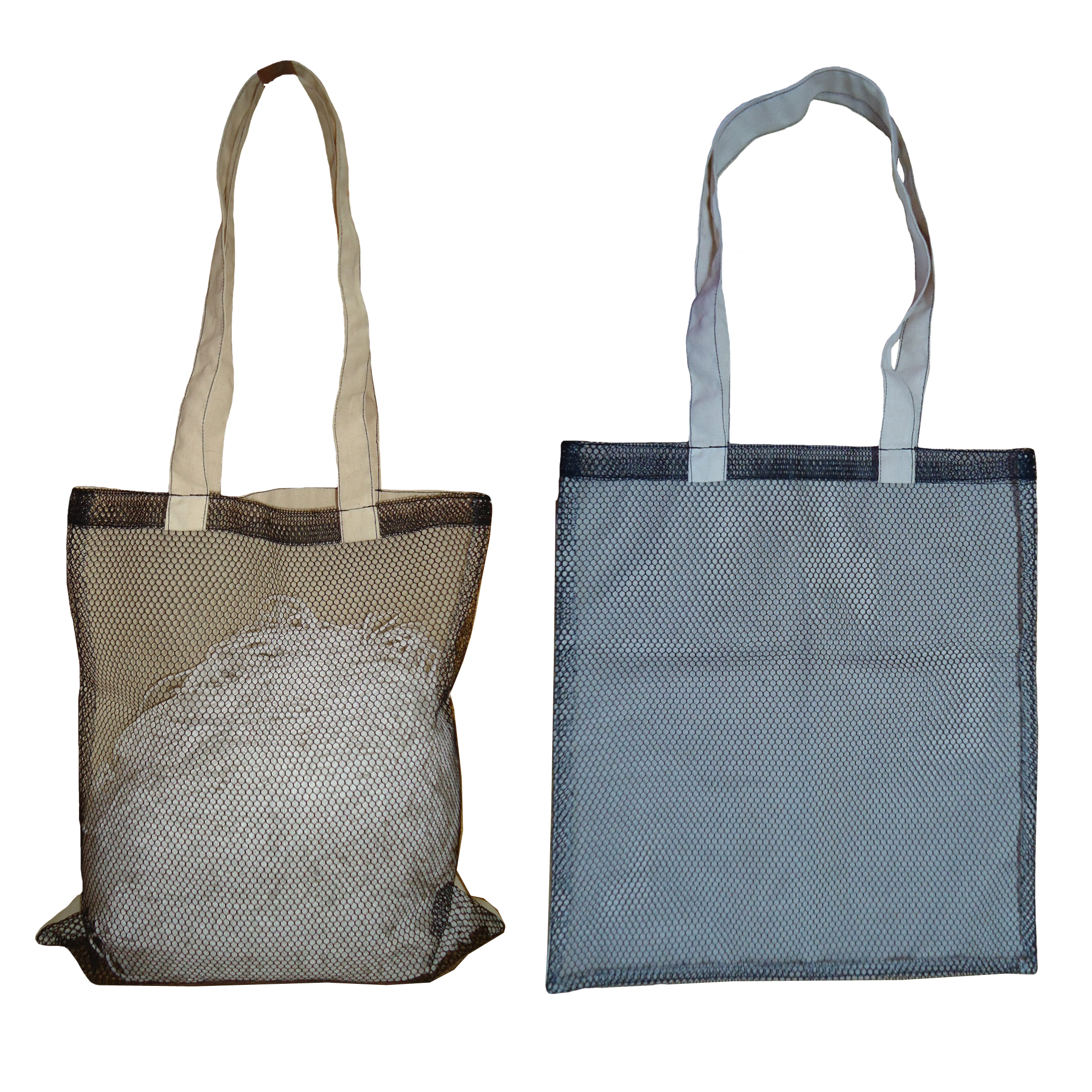 One Side 150 Gsm Cotton Fabric Another Side Transparent Polyester Fabric Mesh Bag Capacity: 5 Kgs Kg/day