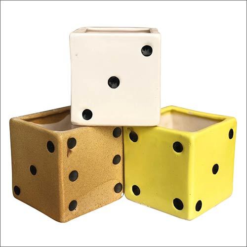 Dice Ceramic Planter