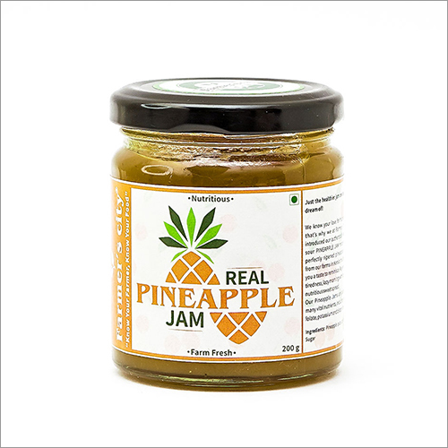 Farm Fresh Nutritious Pineapple Jam - 200g Jar | No Artificial Colors, Low Sugar, High Fiber, Ideal for Toasts and Breads