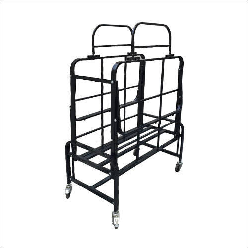 Metal Folding Bed - Metal Material, Portable Design, Matte Black Finish | Lightweight, Space-saving Solution For Easy Storage