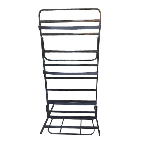 Metal Folding Bed - Metal Material, Portable Design, Matte Black Finish | Lightweight, Space-saving Solution For Easy Storage