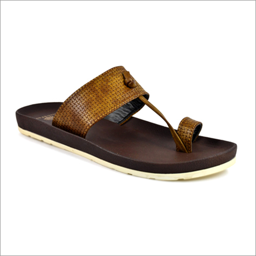 Mens Casual Slipper - PU Sole, Brown Flip Flop Style for Ultimate Comfort