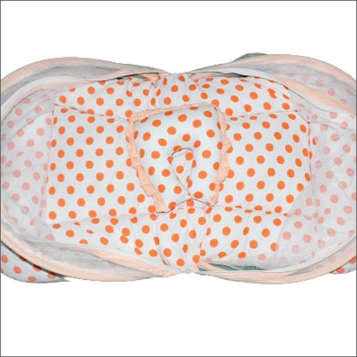 Baby Carrier Bed Mosquito Net Bed - Cotton, Medium Size, White | Ideal for Home Use, Soft Foam Comfort, Lightweight Net Protection