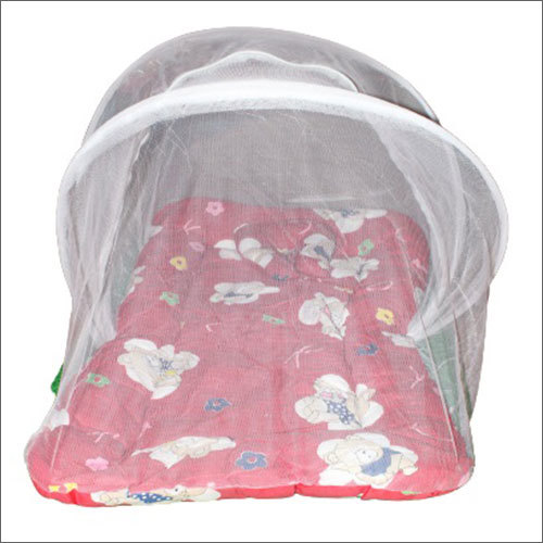 Baby Sleeping Mosquito Net Bed - Cotton Foam Medium Size, Red Color | Ideal for Home Use with Comfortable Protection Against Insects