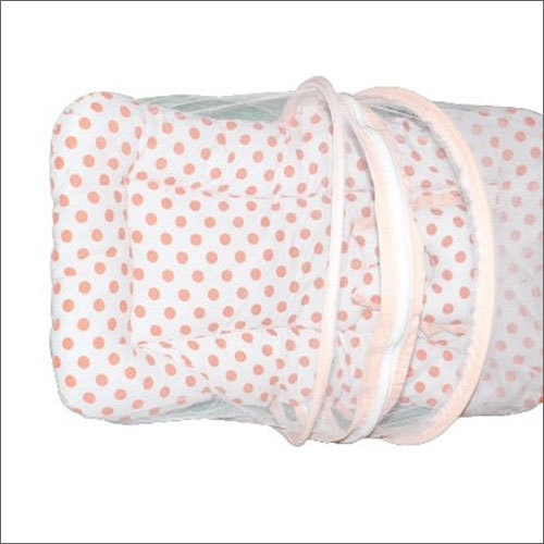 New Born Baby Mosquito Net Bed - Cotton & Foam, Medium Size | White Color, Ideal for Home Use