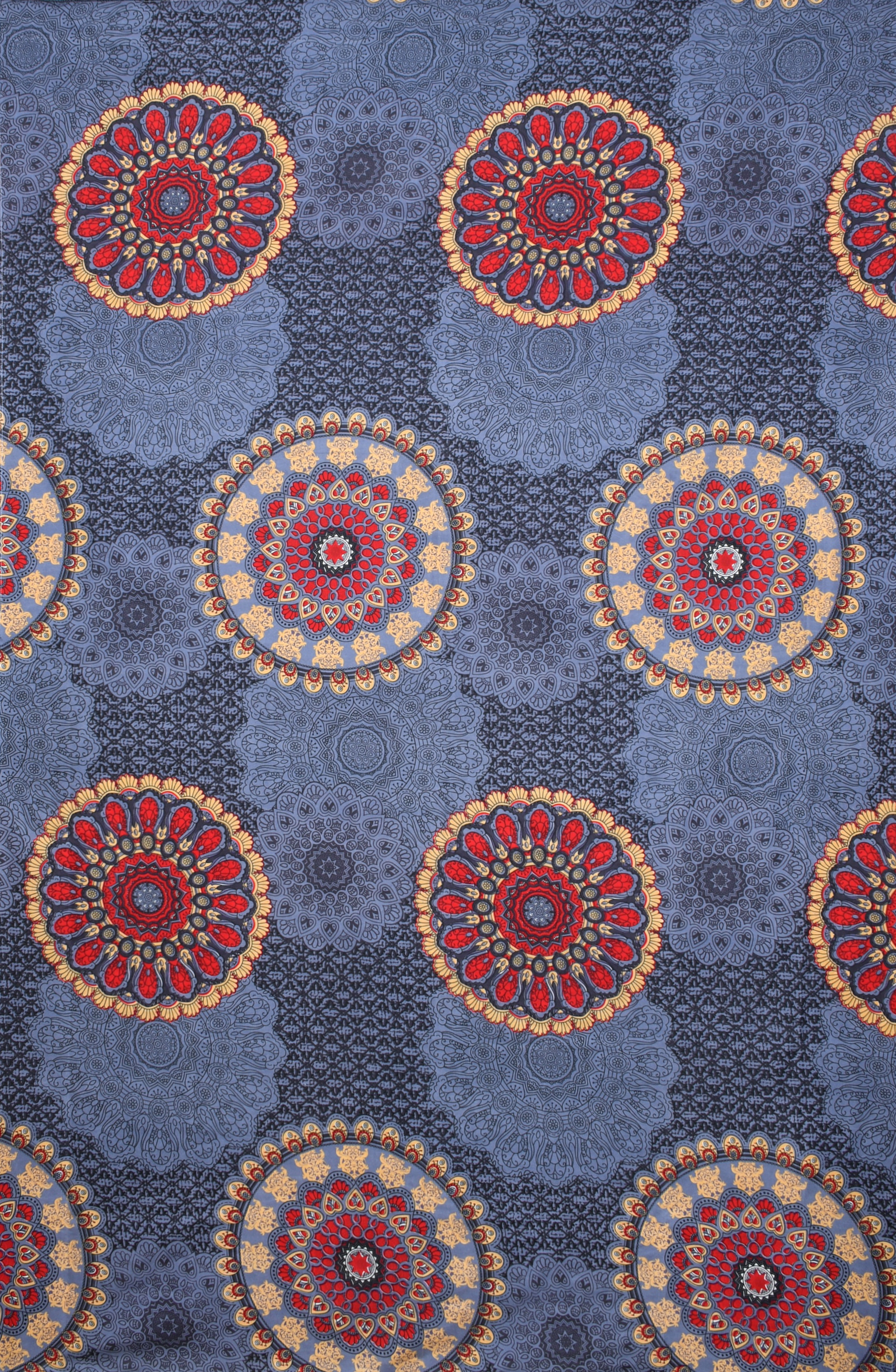 Micro Fabric Soft Designer Diwan Set - 100% Cotton, Dark Grey Mundala, 20x30 Inches Pillowcase | Washable, Printed Style, 725 Grams Weight