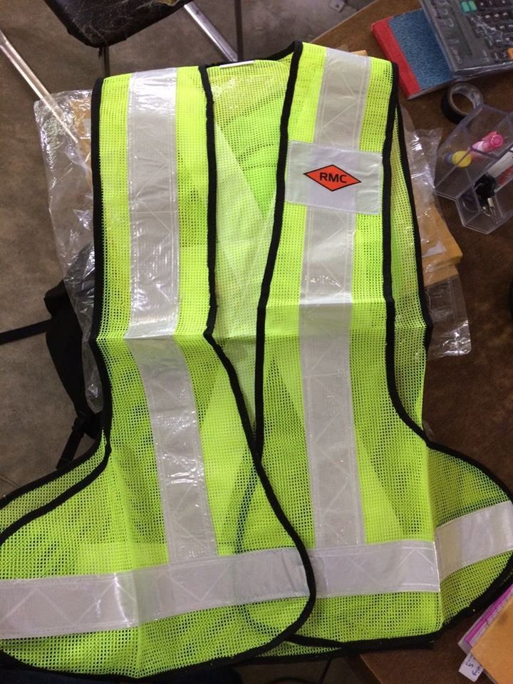 3 Side Open Jacket - 100% Polyester Net (70 Gsm), Retro Reflective Glass Bead Fabric Tape, Available In Orange, Green, Red, Yellow, Blue | Manual Usage, Free Size, Black Binding