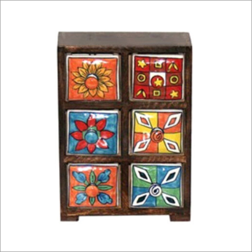 7.75x3.125x11.75 इंच हाई सिरेमिक ड्रॉवर चेस्ट