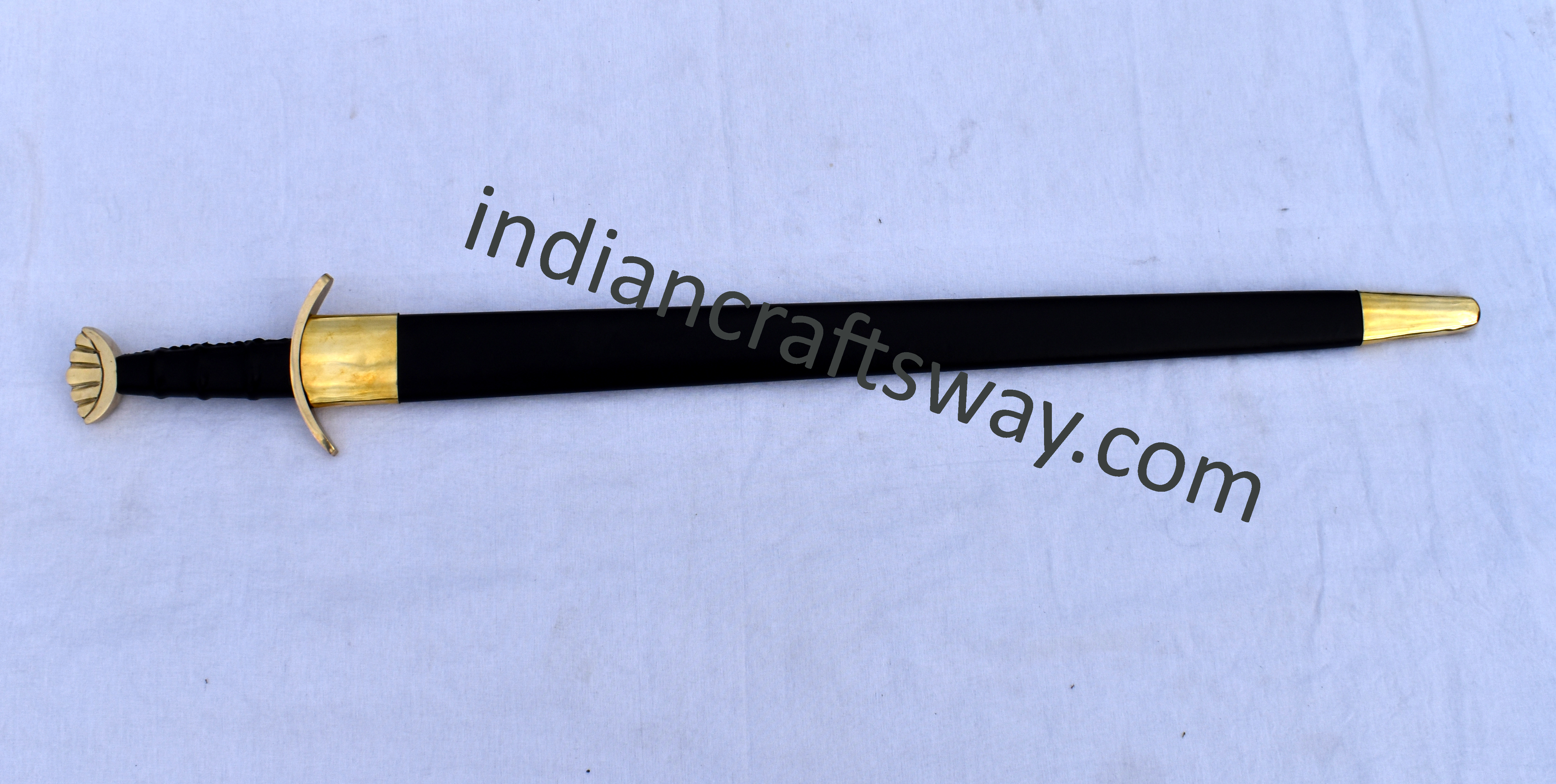 Viking Sword With Brass Pommel - Length: Blade Length : 30.8 Inches Handle Length : 6.7 Inches Inch (In)