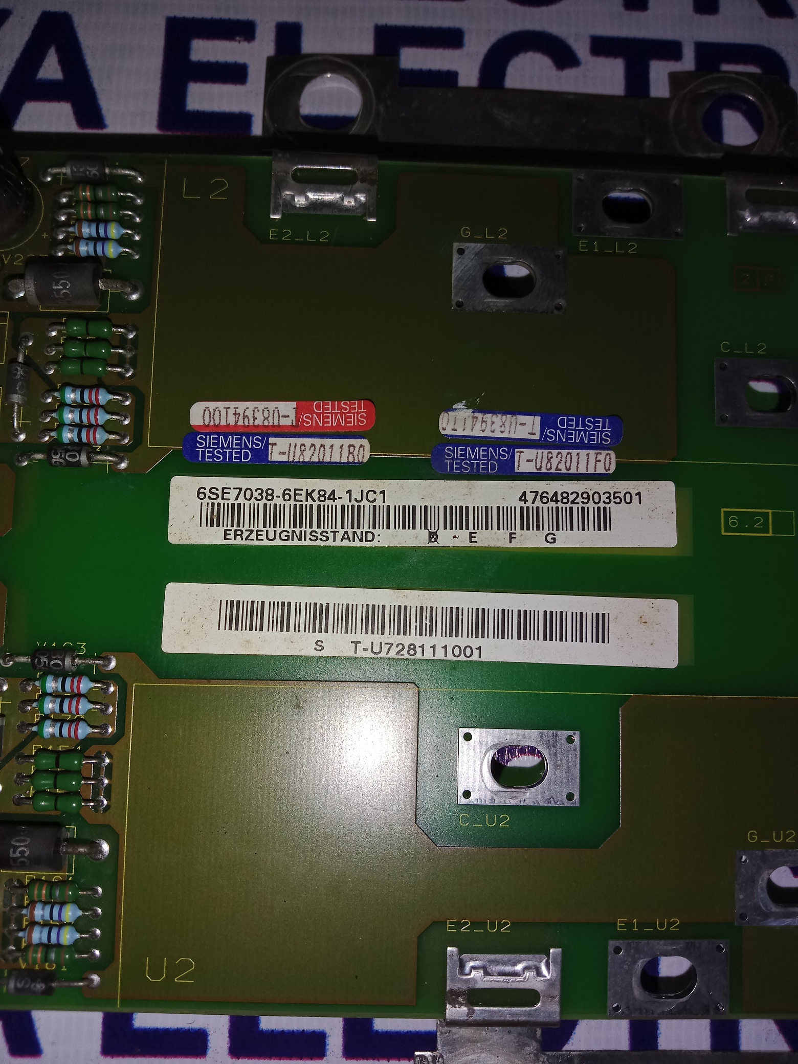 Siemens Control Module 6se7038-6ek84-1jc1