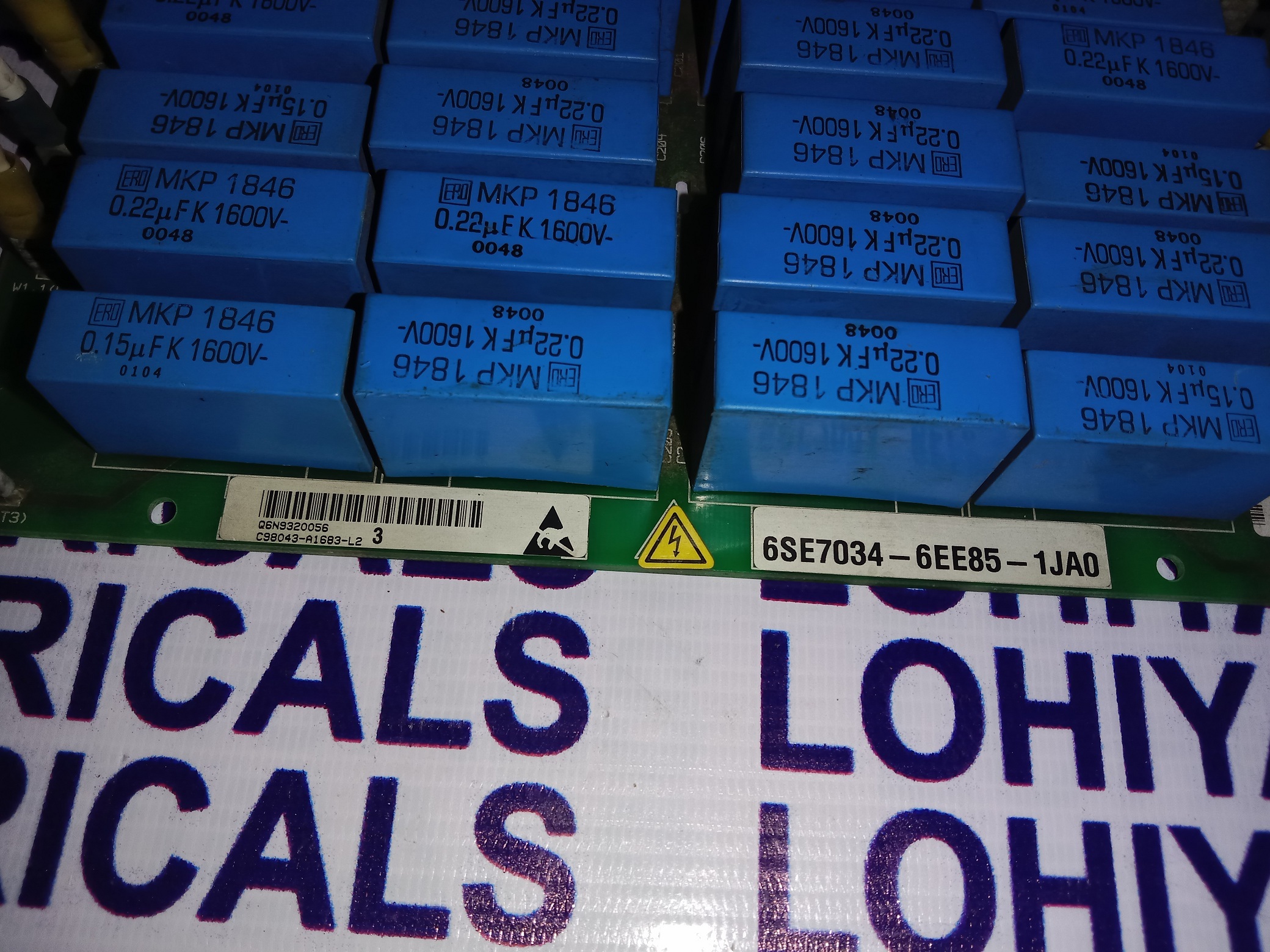 Siemens Capacitor Board 6se7034-6ee85-1ja0