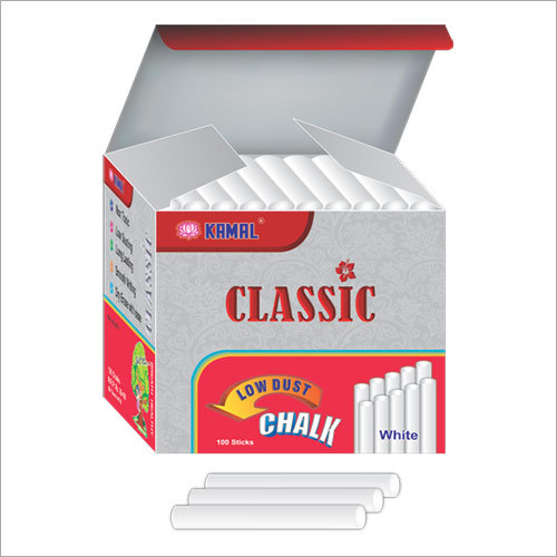 कमल क्लासिक लो डस्ट व्हाइट चॉक