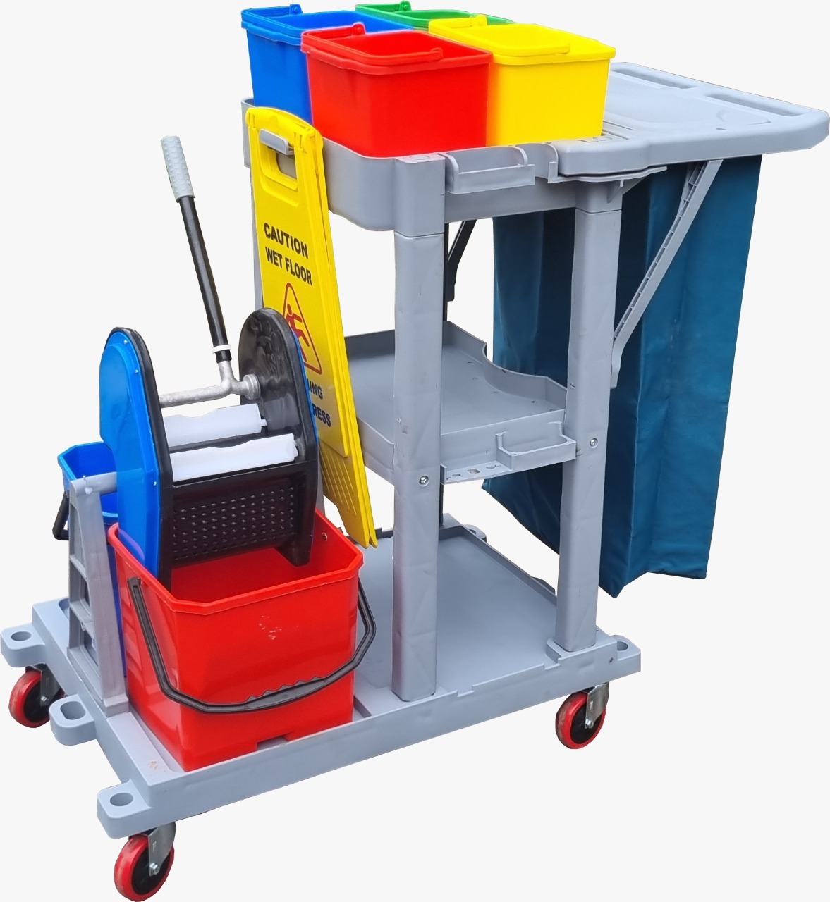 Multifunction Janitorial Cart By Kc Green Application: Cleaning