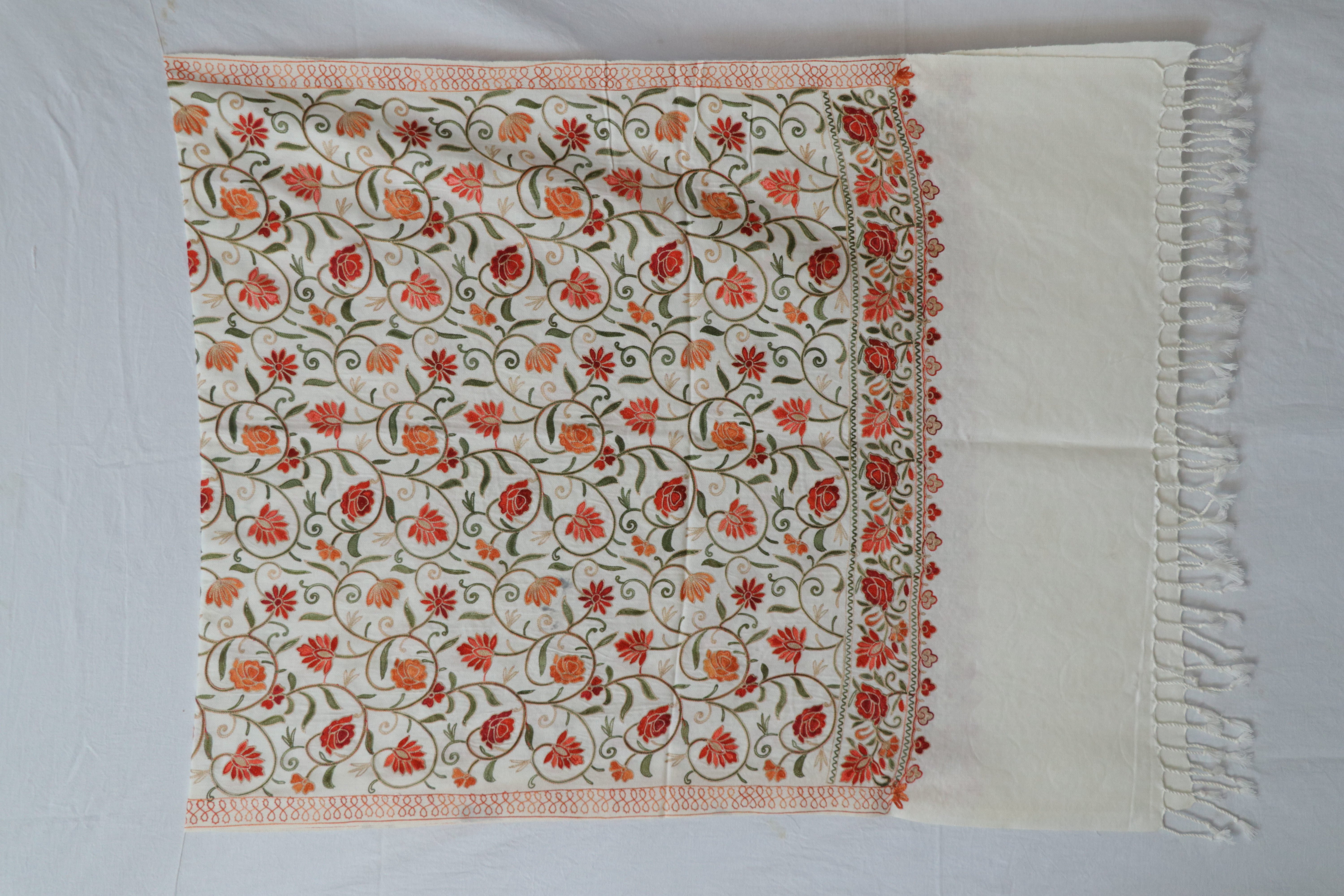 White Woolen Stole