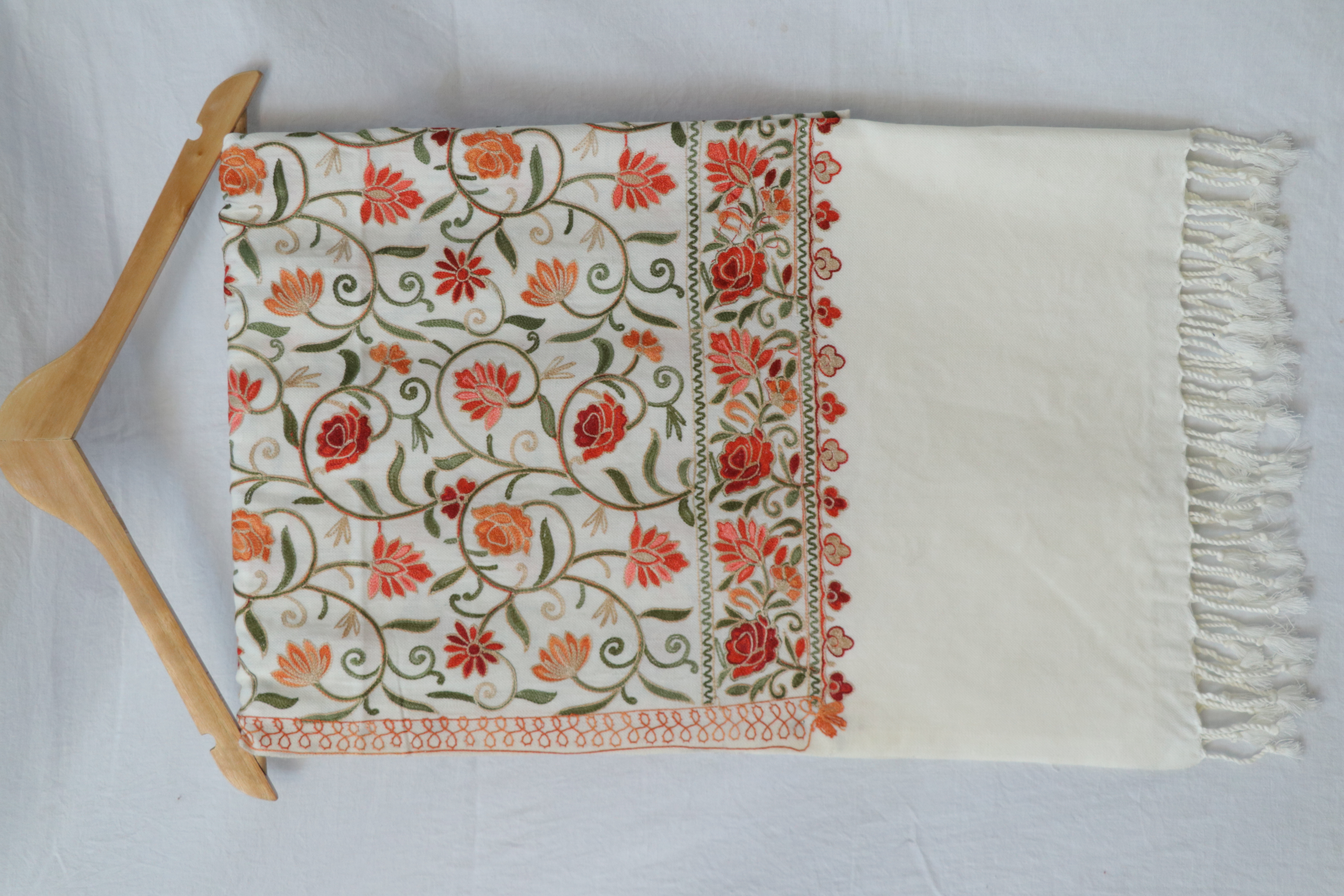 White Woolen Stole
