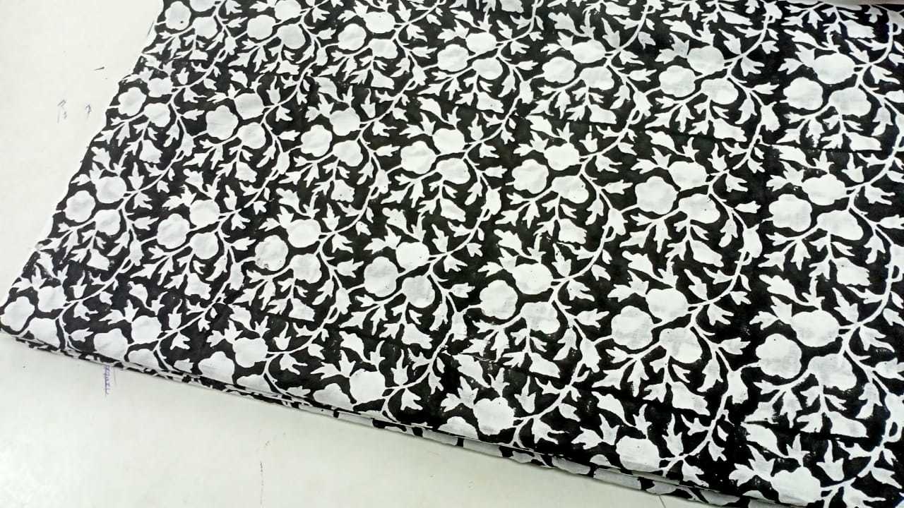 Multicolor Cotton Handblock Print Cambric Fabric