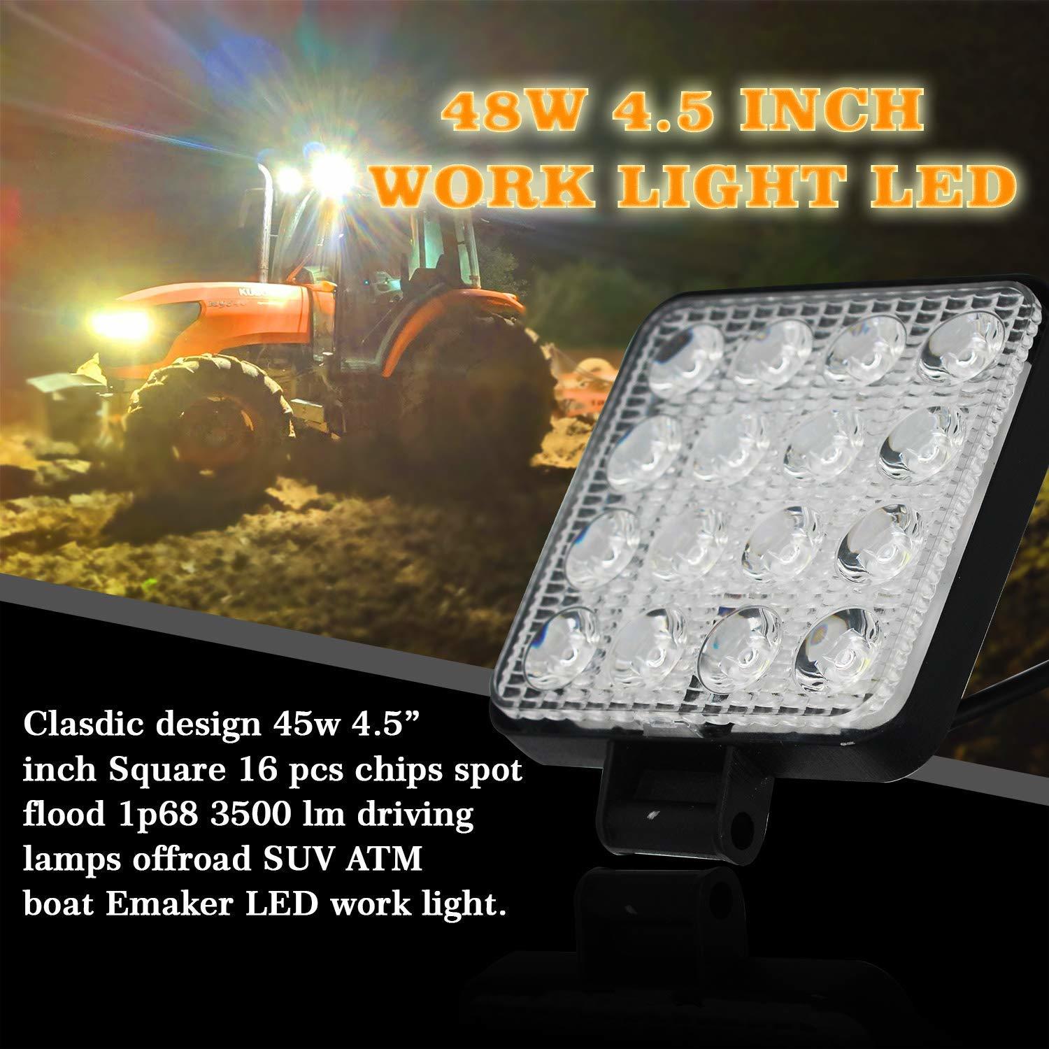 16 Led Bike Fog Lamp Light Flood Light Bulb Off-road Motorcycle Led (Set Of 2)