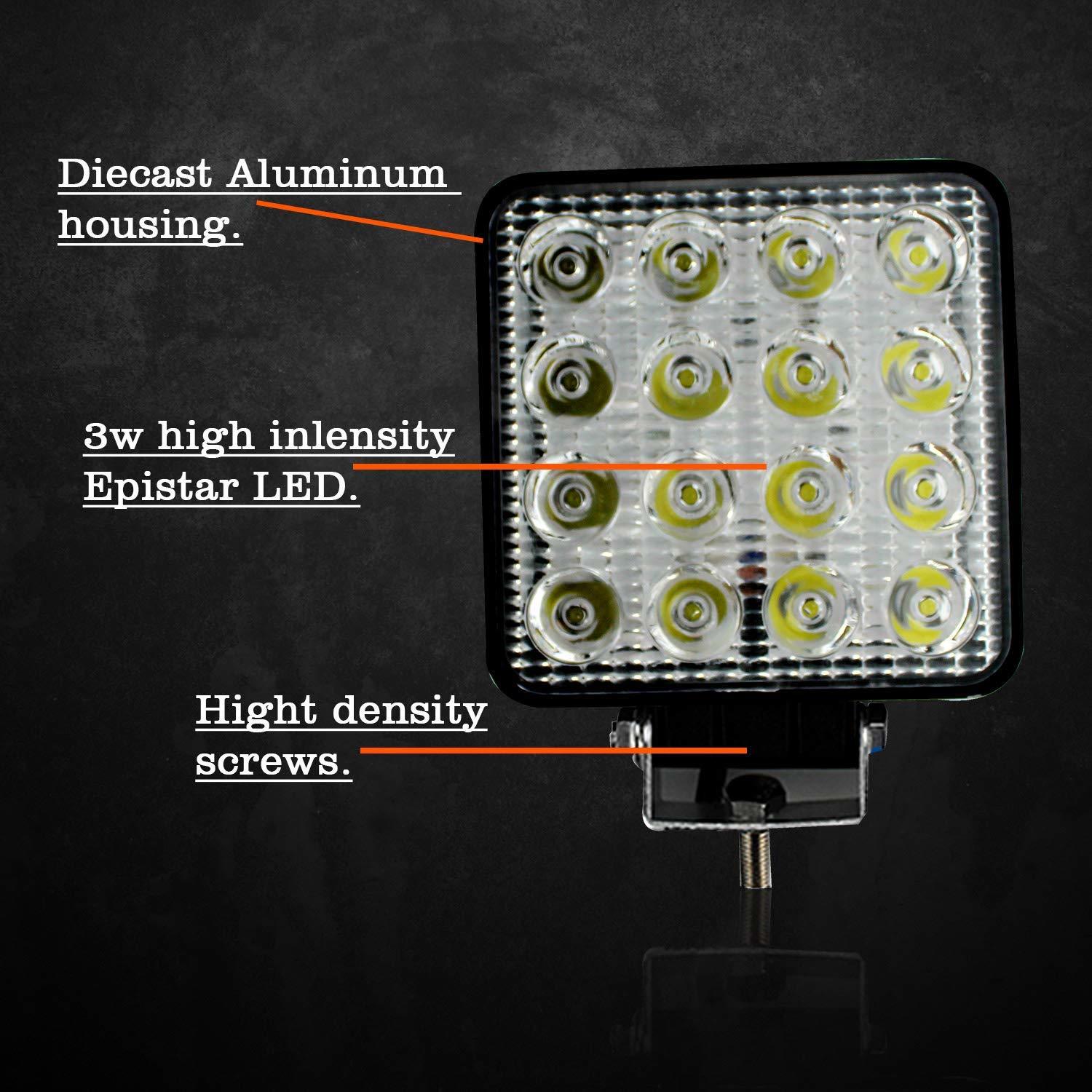 16 Led Bike Fog Lamp Light Flood Light Bulb Off-road Motorcycle Led (Set Of 2)