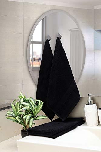 Divine Overseas Opulence Hand Towel Set - 100% Cotton, Regular Size S/m & L/xl, Black | Ultra Soft, Quick Dry, Water Absorbent