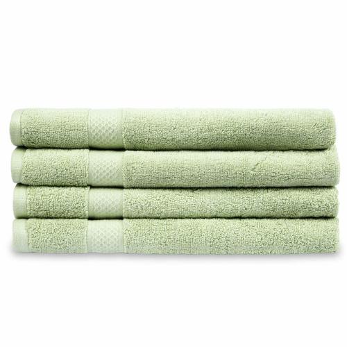 Divine Overseas Opulence Hand Towel Set - 100% Cotton, 450g , Ultra Soft Sage Green with Quick Dry and Water Absorbency