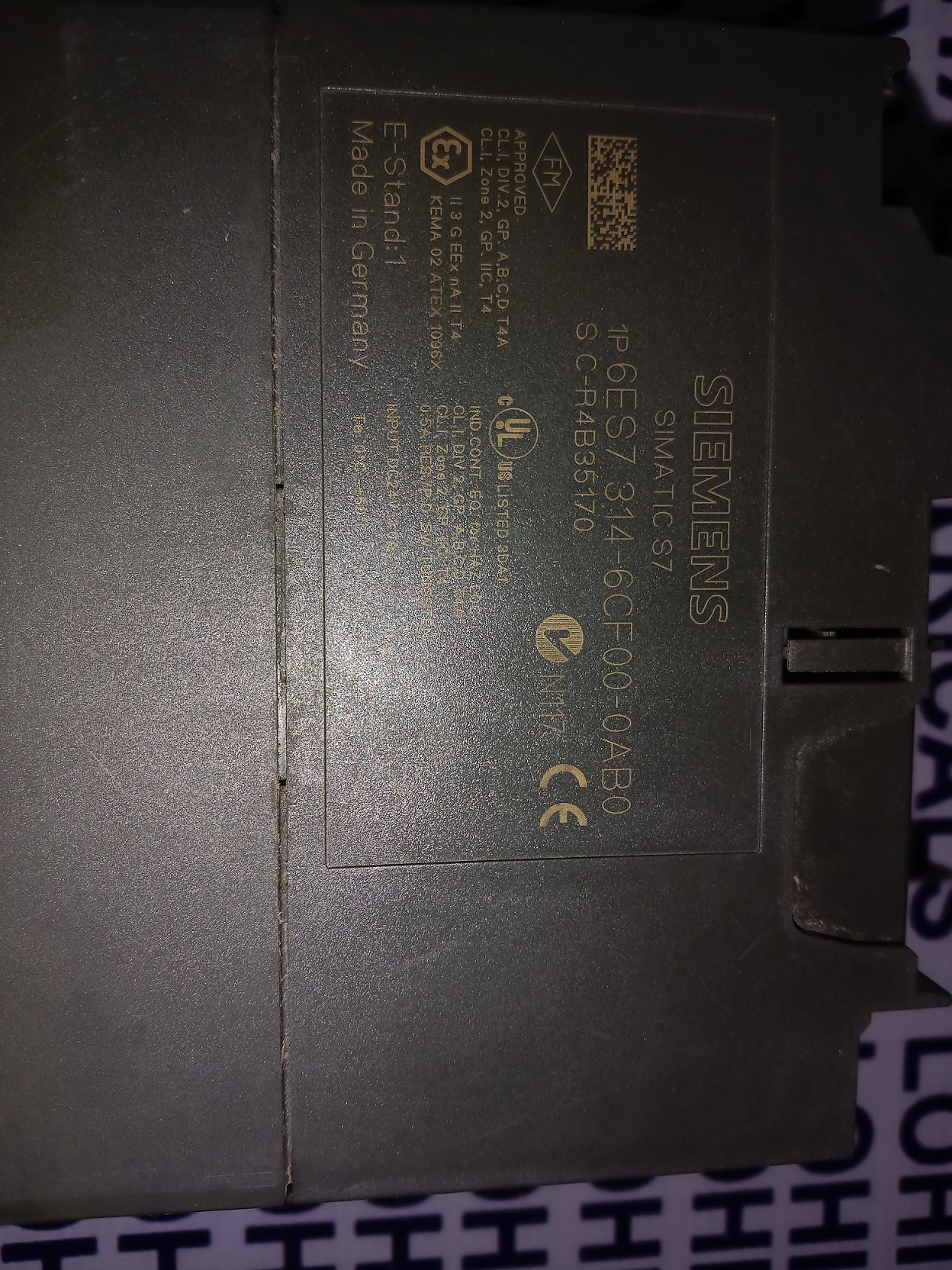 Siemens Cpu Module 6es7 314-6cf00-0ab0